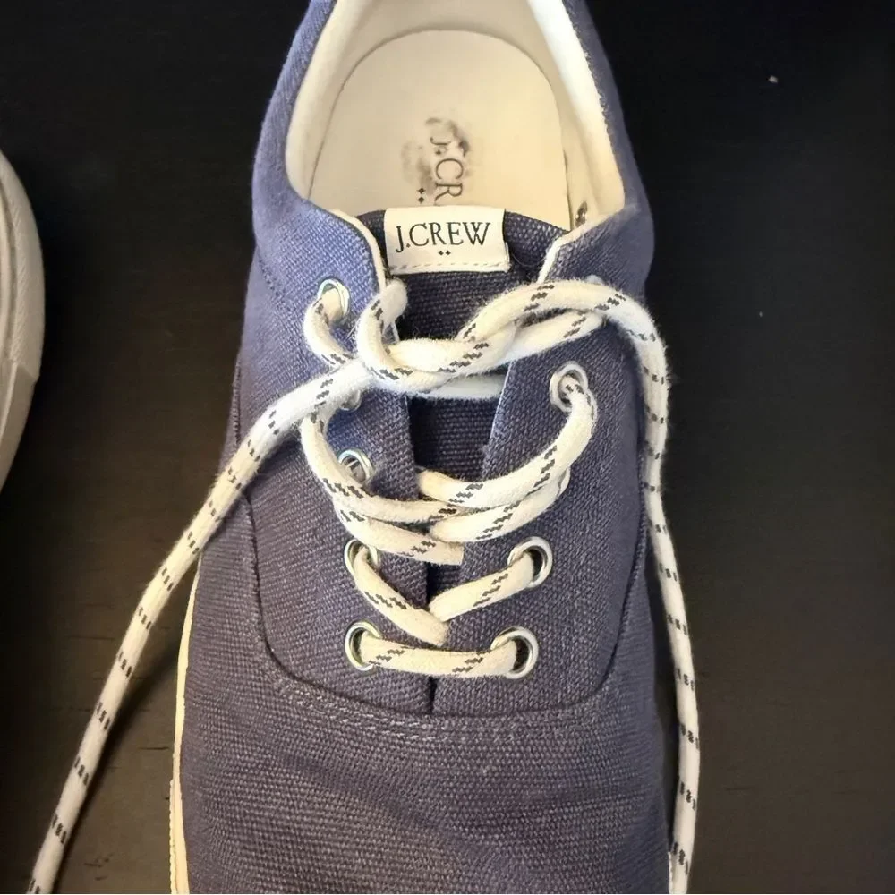 J.Crew Explorer Canvas Laced Sneaker Navy Blue Men’s Size 11.5